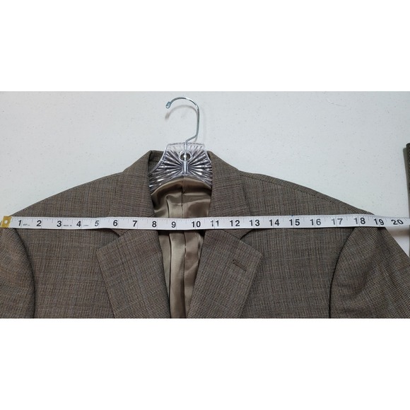 Lauren Ralph Lauren Men's Wool BlazerJacket Size 41R Brown Plaid Business Casual - Picture 9 of 15